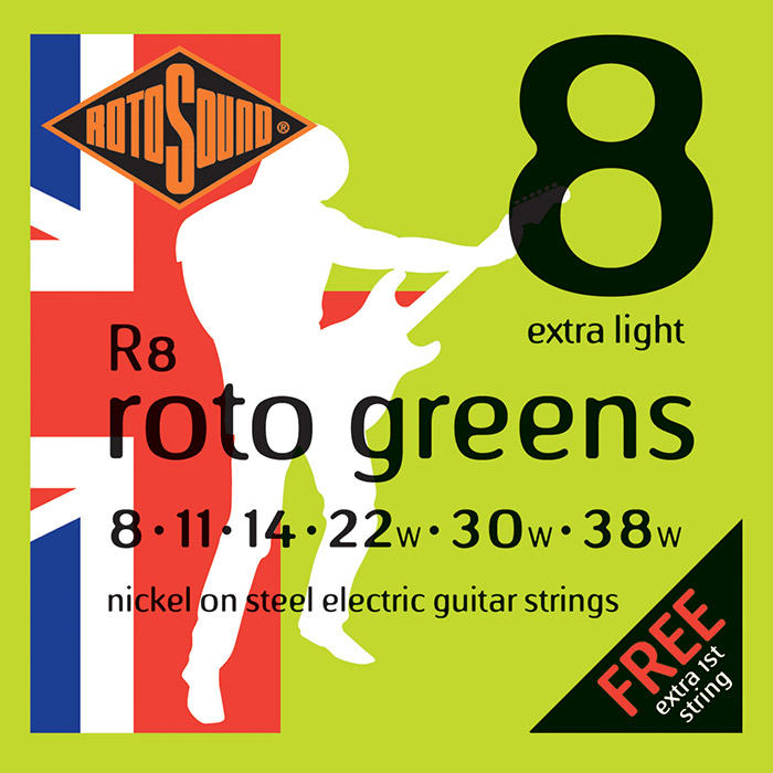 Juego De Cuerdas Rotosound Para Guitarra Eléctrica 8-38