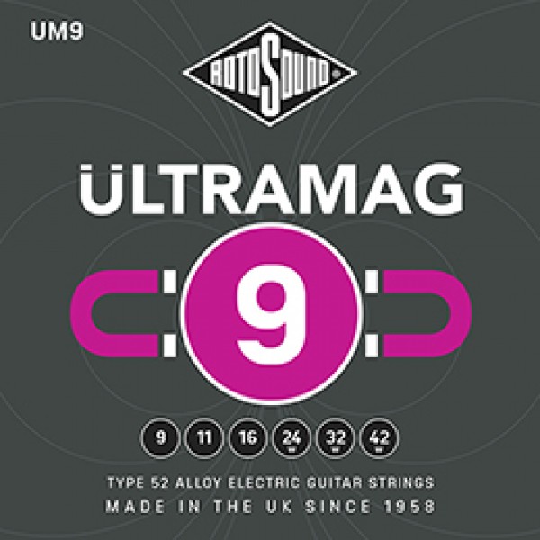 Juego De Cuerdas Rotosound Ultramag Para Guitarra Eléctrica Um9