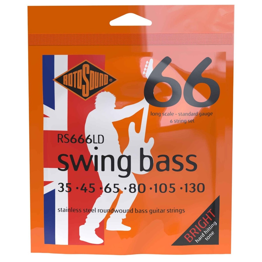 Juego De Cuerdas Para Bajo Rotosound Swing Bass 66 6 Cuerdas