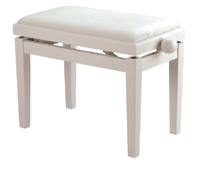 [PB007] Banqueta Regulable Para Piano Blanco Mate Pb007