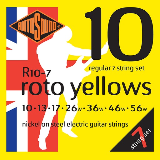 [R107] Juego De 7 Cuerdas Rotosound Para Guitarra Eléctrica 10-56