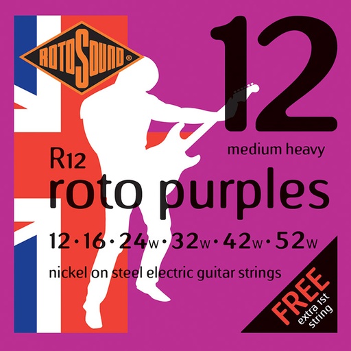 [R12] Juego De Cuerdas Rotosound Para Guitarra Eléctrica 12-52
