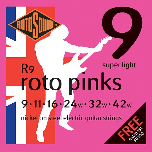 [R9] Juego De Cuerdas Rotosound Para Guitarra Eléctrica 9-42