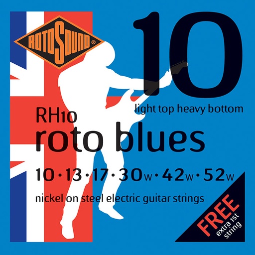 [RH10] Juego De Cuerdas Rotosound Para Guitarra Eléctrica 10-52