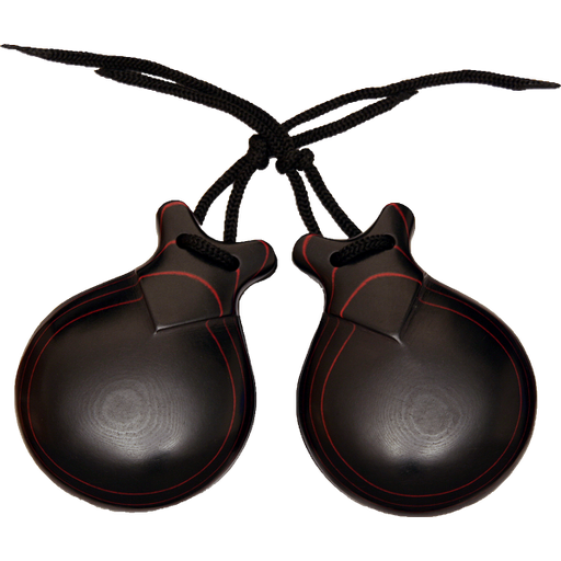 [85VR6] Castañuelas Jale Fibra Negra Veta Roja Nº6