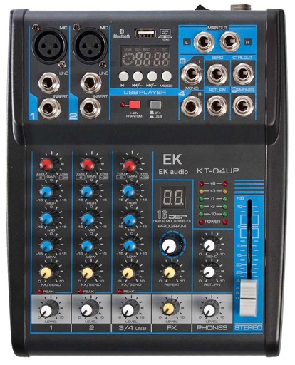 [KT04UP] Mesa De Mezclas Con Efectos Ek Audio Kt04Up