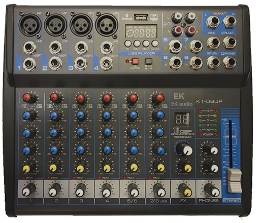 [KT08UP] Mesa De Mezclas Con Efectos Ek Audio Kt08Up