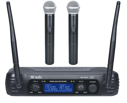 [WR69LD] Dos Micrófonos Inalámbricos De Mano Ek Vhf Wr69Ld