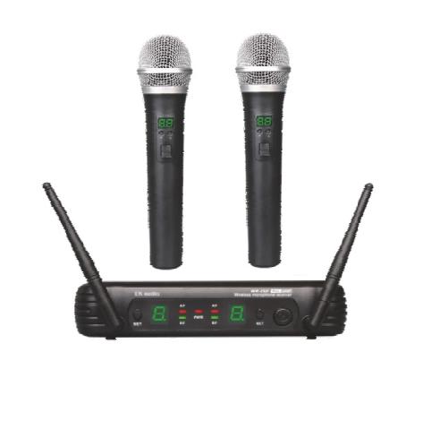 [WR25D] Dos Micrófonos Inalámbricos De Mano Ek Uhf