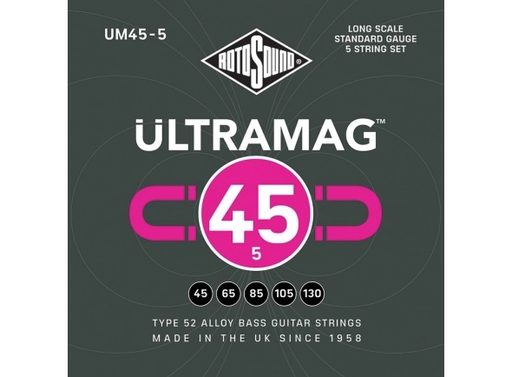 [UM455] Juego De Cuerdas Rotosound Ultramag Para Bajo Um455