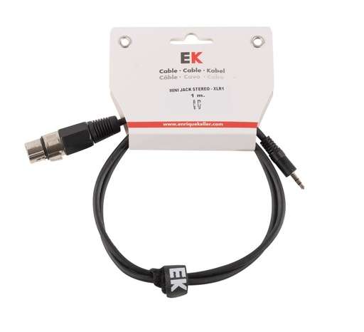 [MJSX] Cable Ek Audio Mini Jack Stereo-Xlr Hembra 1M