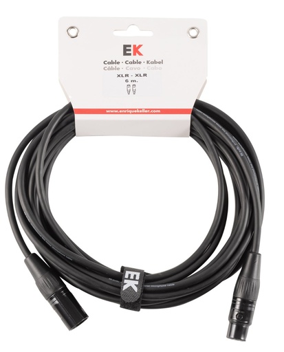 [NXX0016] Cable Ek Audio Neutrik Para Micrófono Xlr/Xlr 6 M