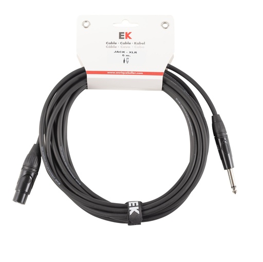 [PXJ0016] Cable Ek Audio Para Micrófono Jack - Xlr Hembra 6 M