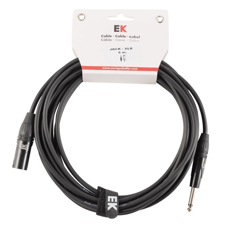 [PXJ0056] Cable Ek Audio Para Micrófono Jack - Xlr Macho 6 M