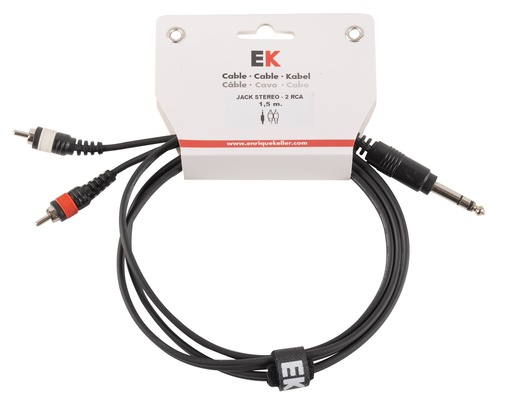 [Y00415M] Cable Ek Audio Jack Stereo - Rca 3 M